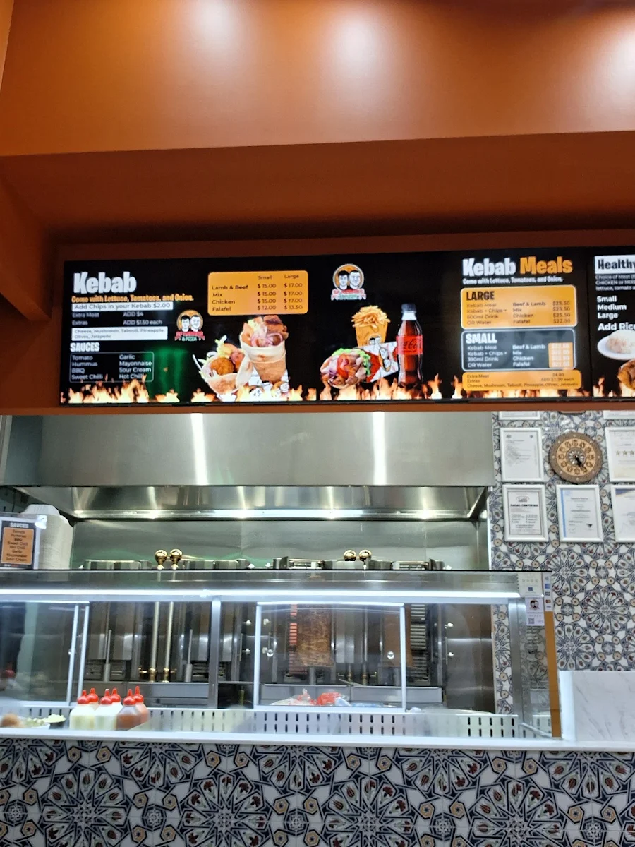 Menu, SF Kebabs & Pizza