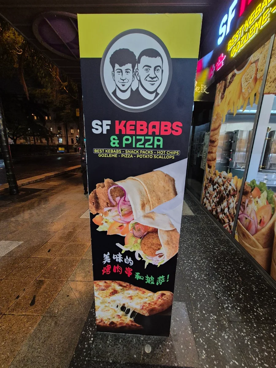 Menu, SF Kebabs & Pizza