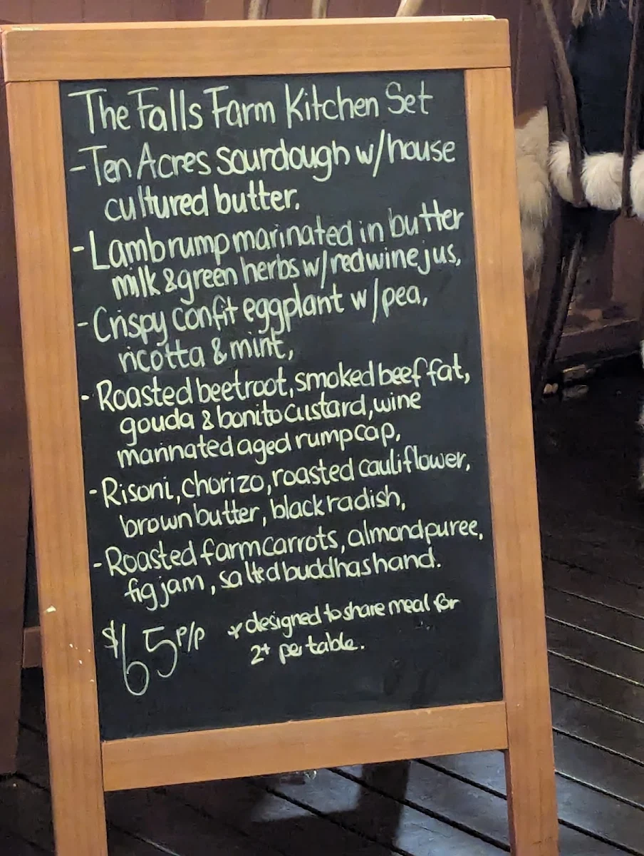 Menu, Mapleton Public House