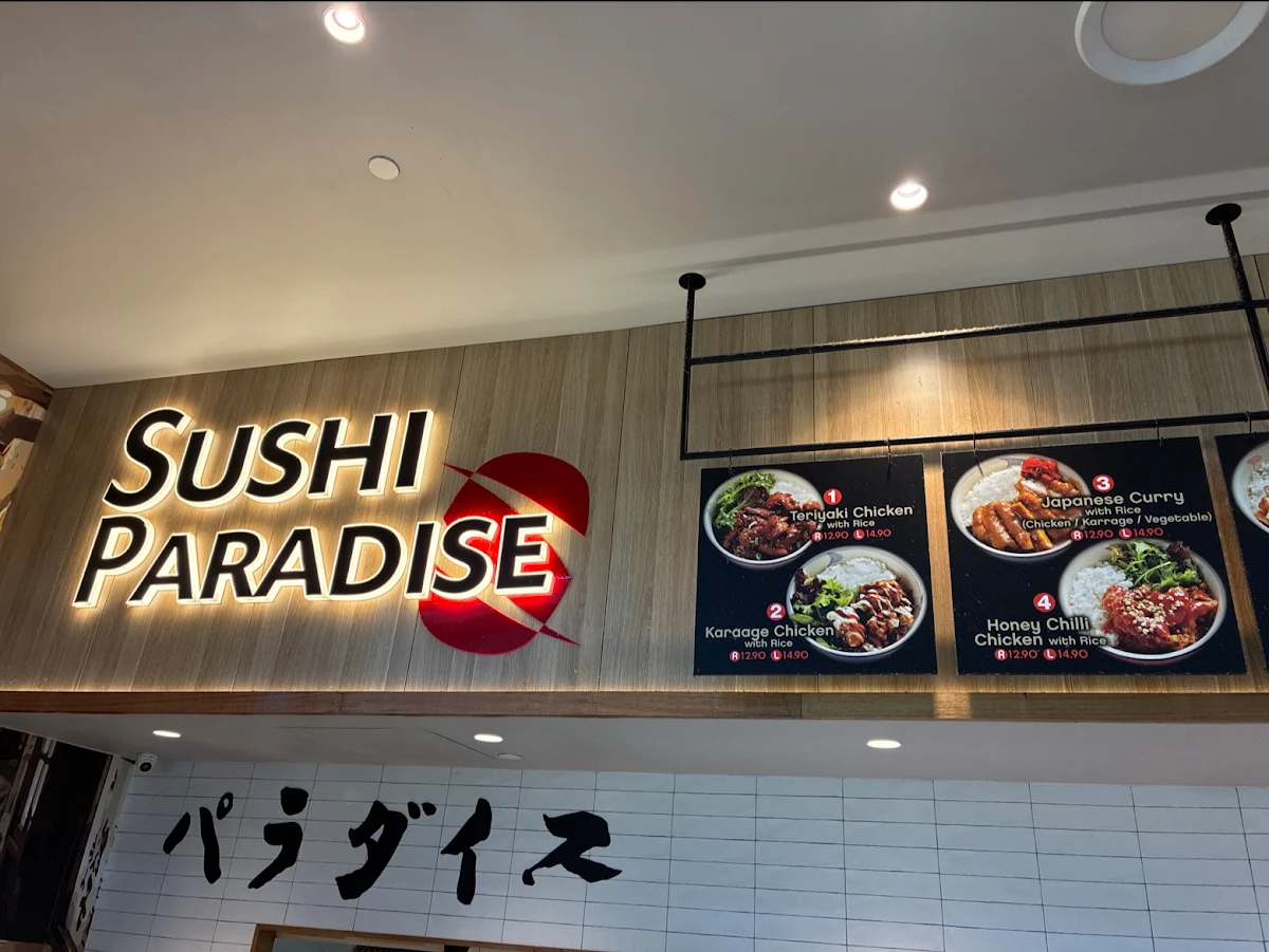 Menu, Sushi Paradise DFO Brisbane Airport