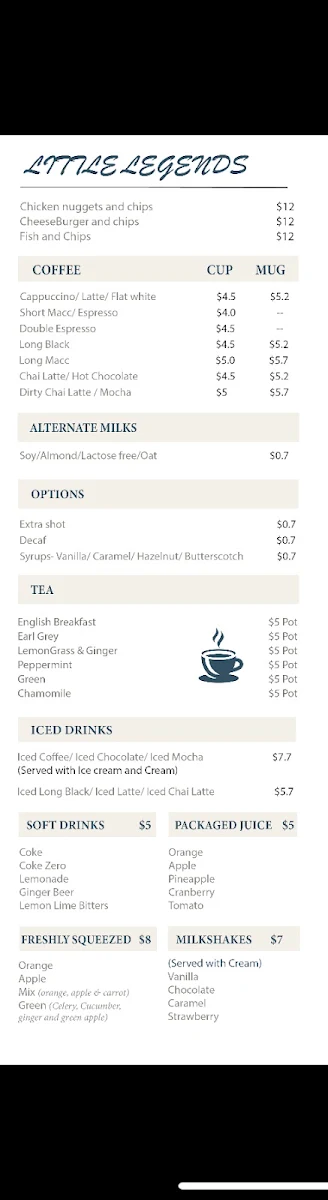 Menu, Hangout on Hay