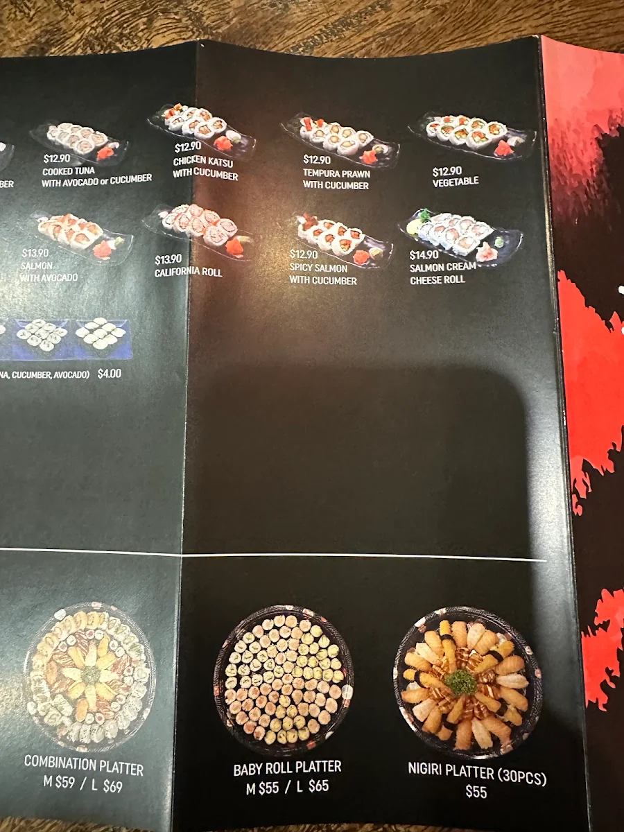 Menu, Sushi Go