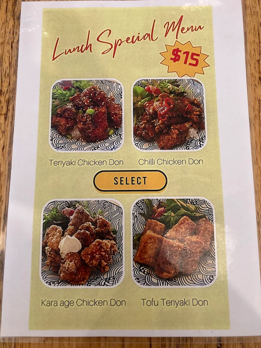 Menu, Tokyo Katsu