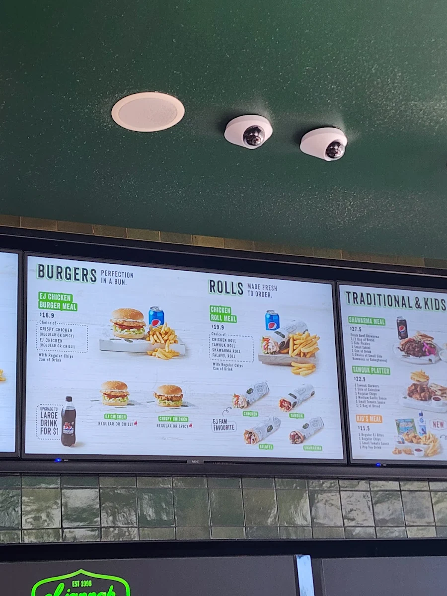 Menu, El Jannah Chicken Gregory Hills