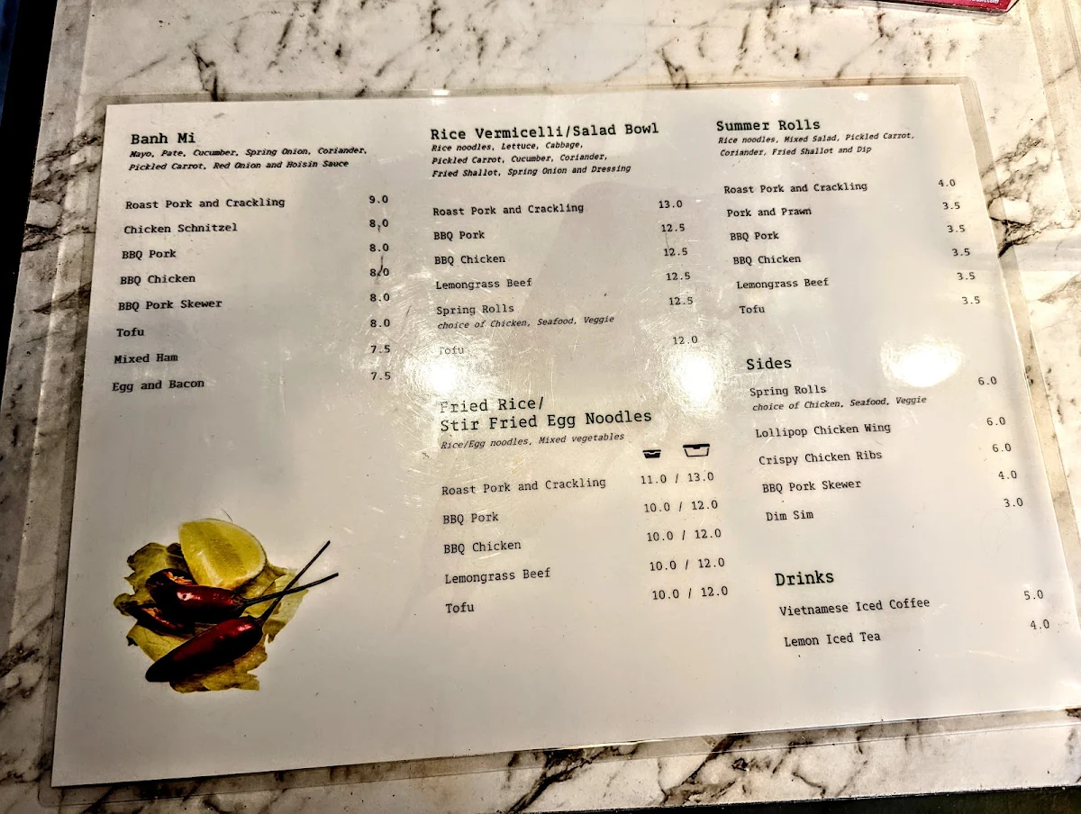 Menu, Midside Bakery