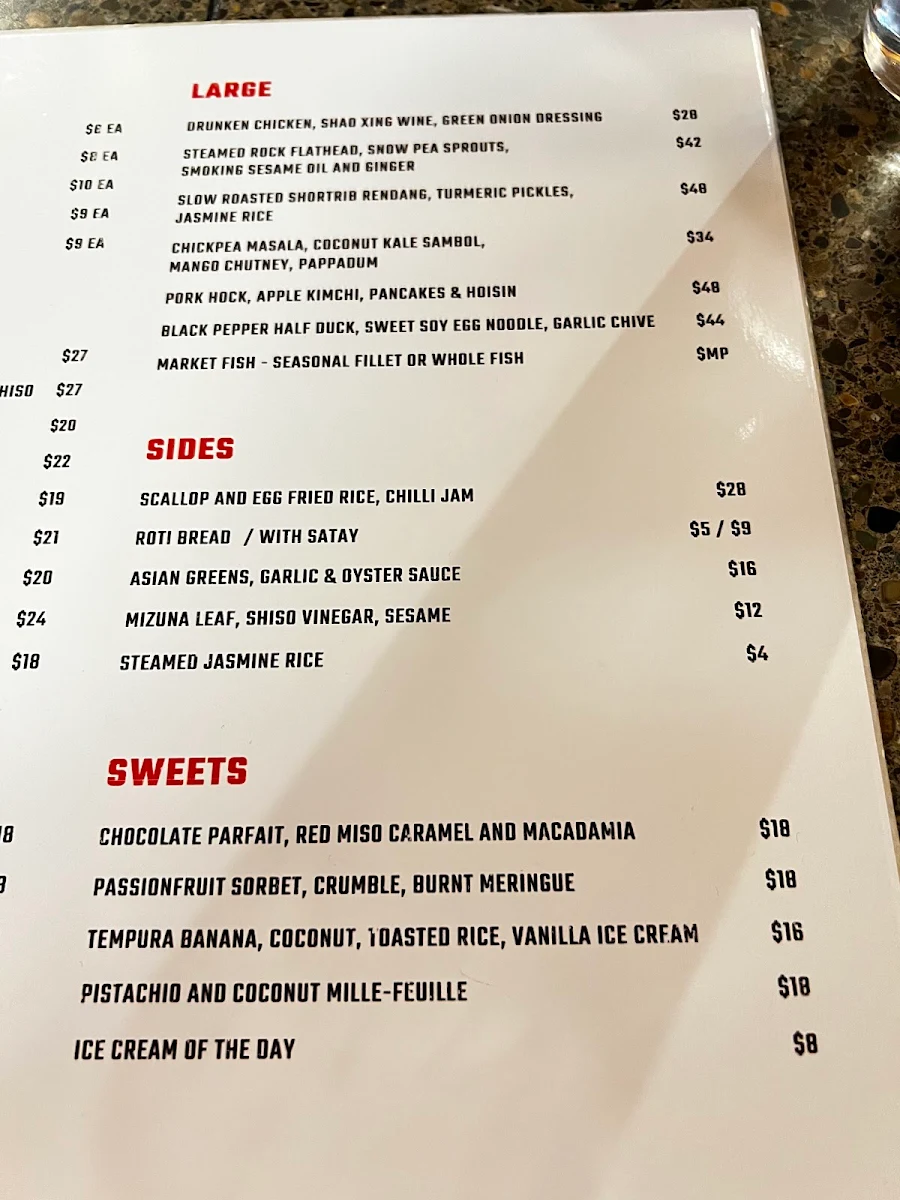 Menu, Lucy Liu Kitchen and Bar