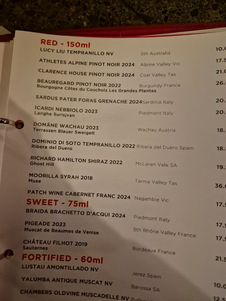 Menu, Lucy Liu Kitchen and Bar