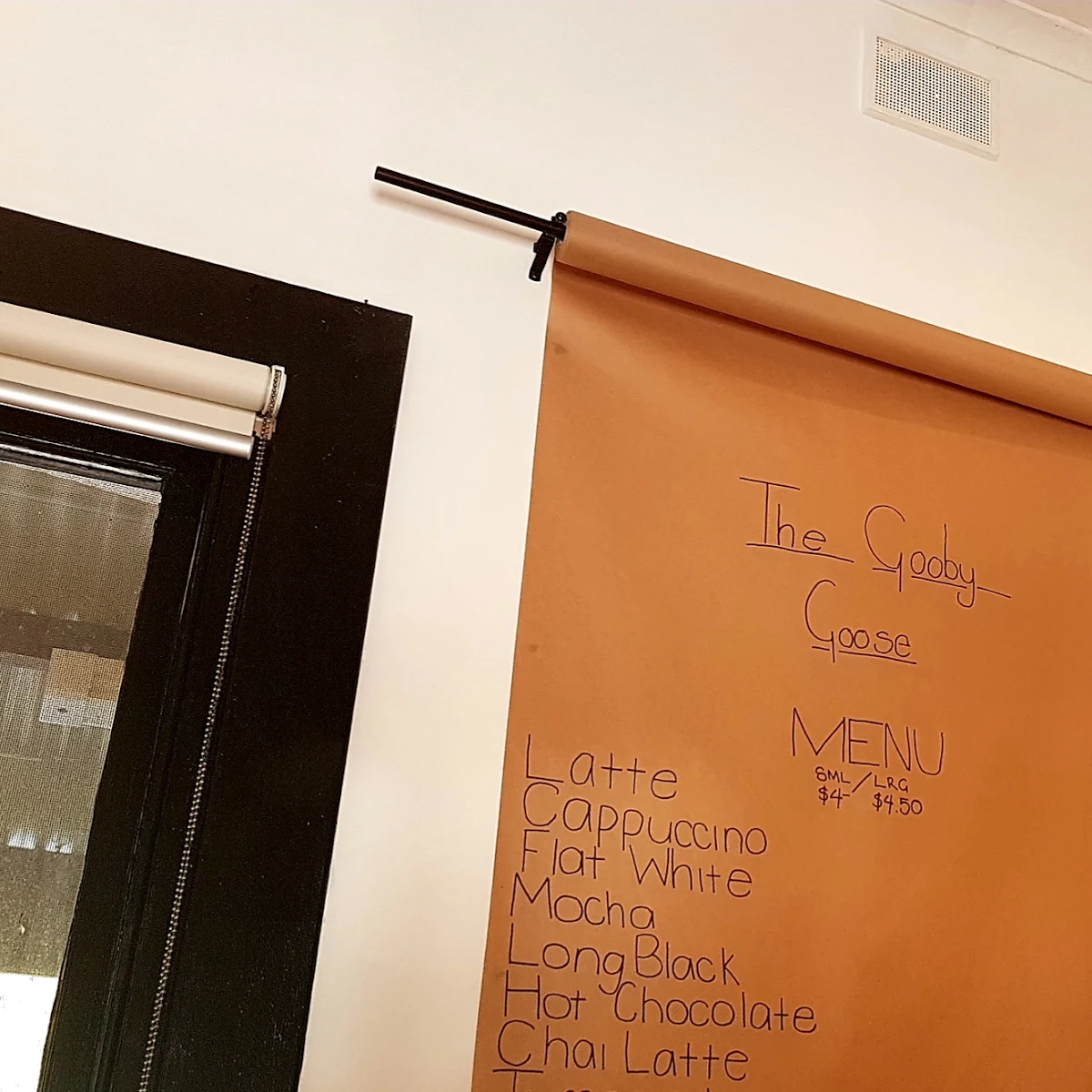 Menu, The Gooby Goose
