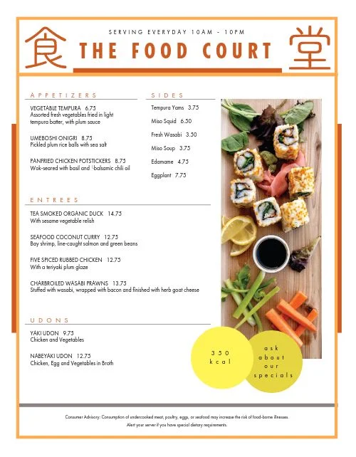 Menu, Gochi's Special Chinese Cuisine