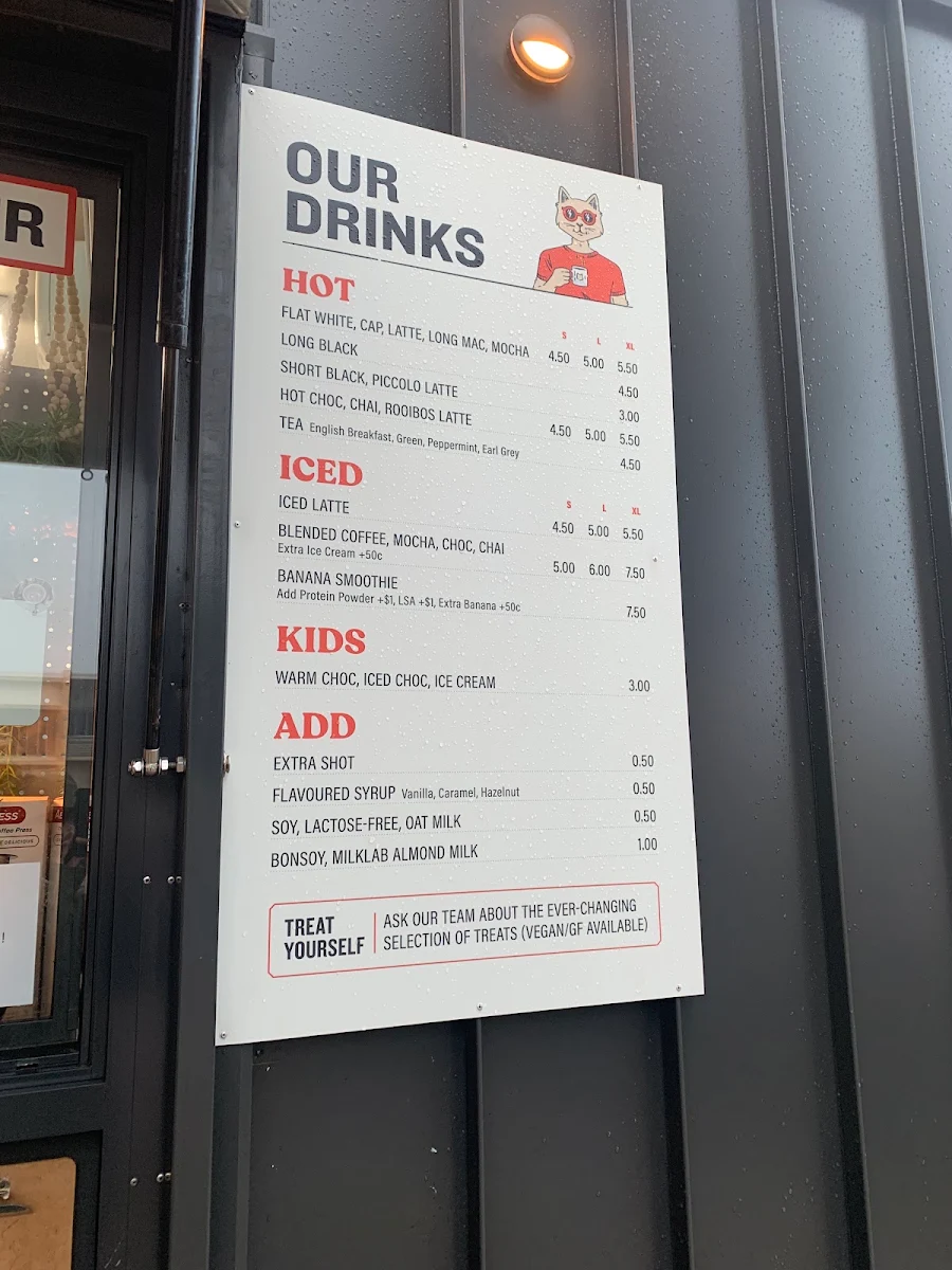 Menu, Coffee Cat