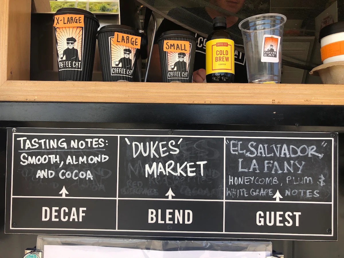 Menu, Coffee Cat