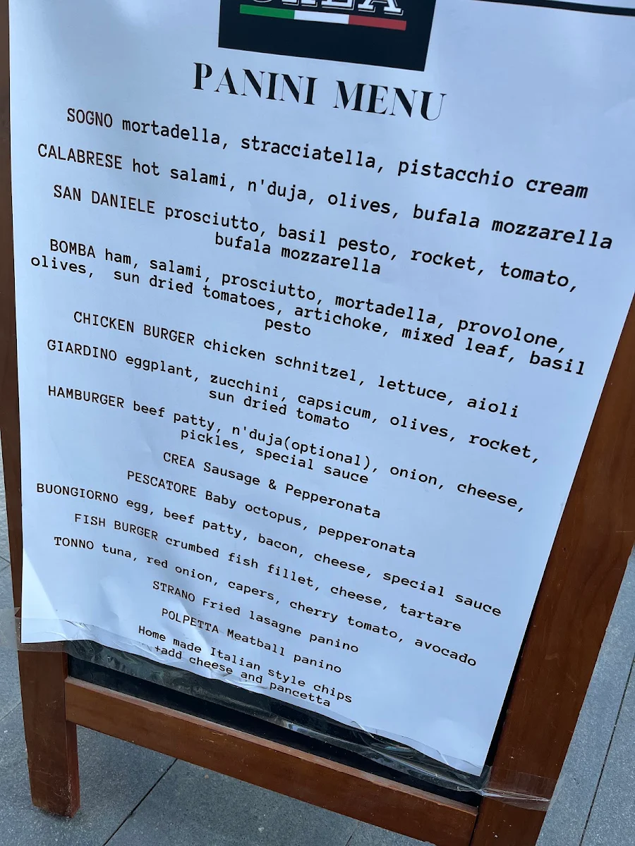 Menu, CREA