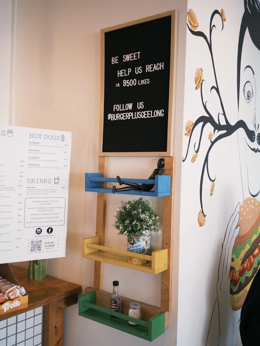 Menu, Burger Plus Geelong