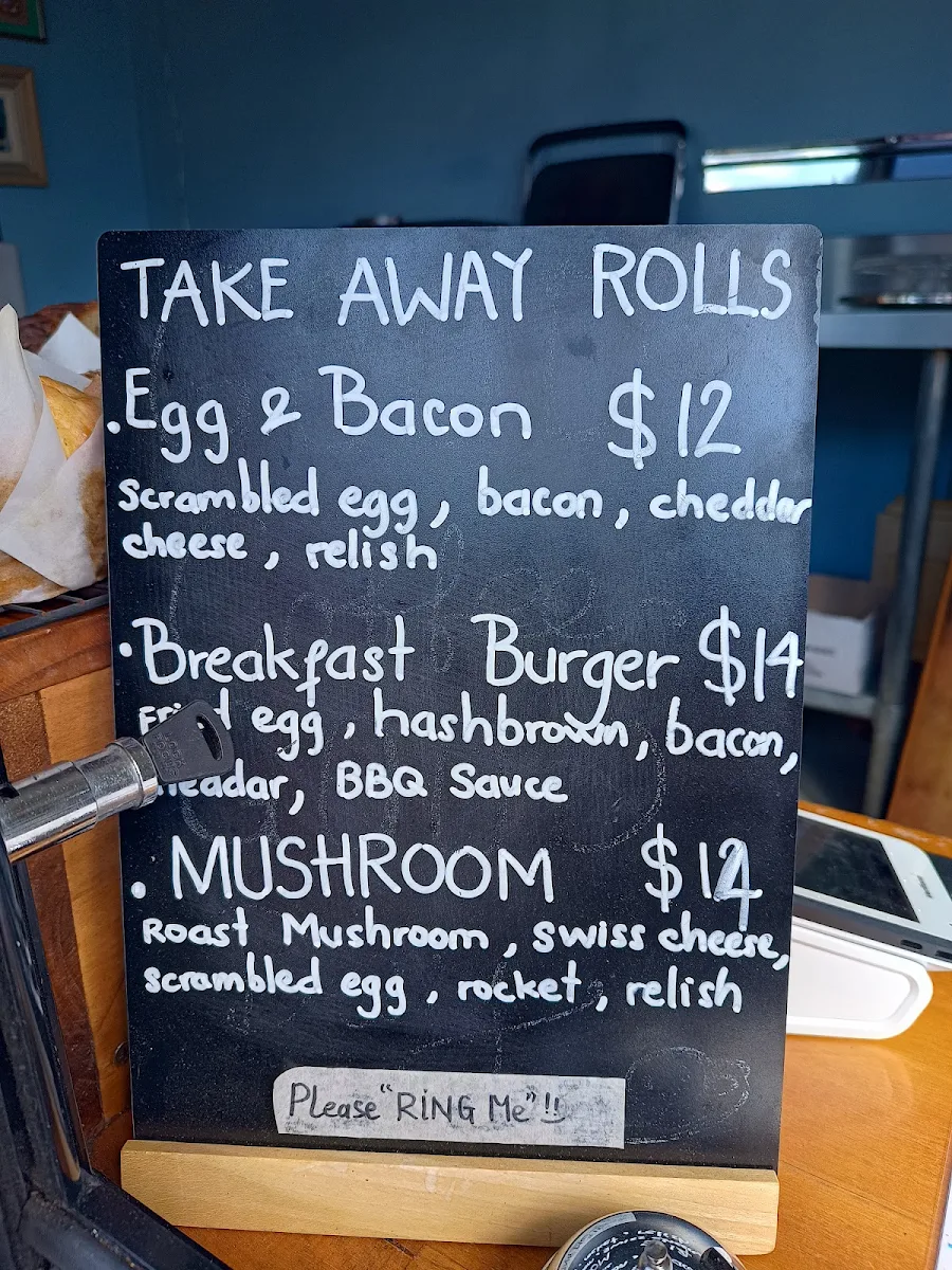 Menu, The Parcel Cafe