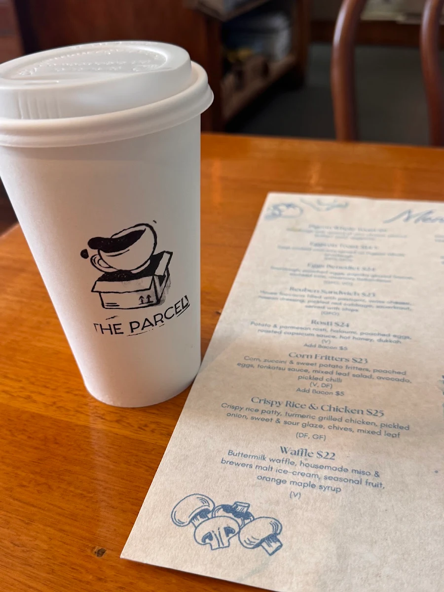 Menu, The Parcel Cafe