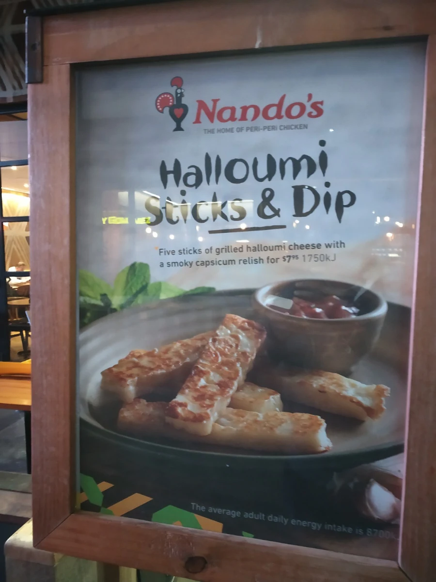 Menu, Nando's Werribee Pacific