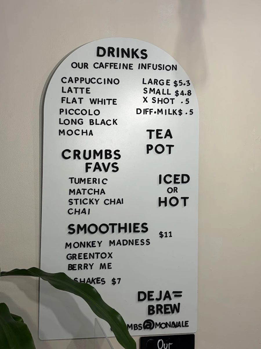 Menu, Crumbs