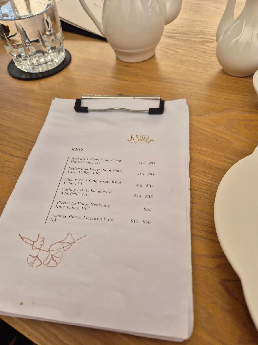 Menu, KIEM’s dining