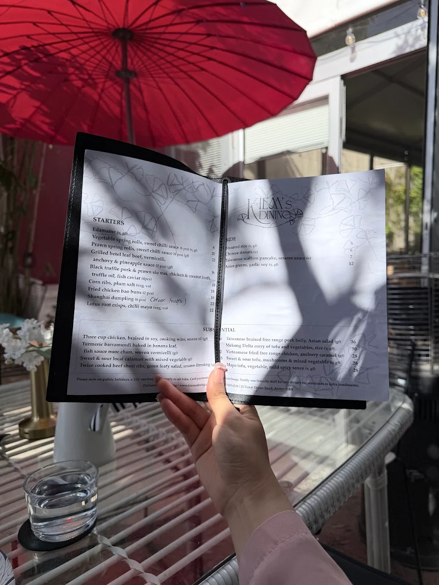 Menu, KIEM’s dining