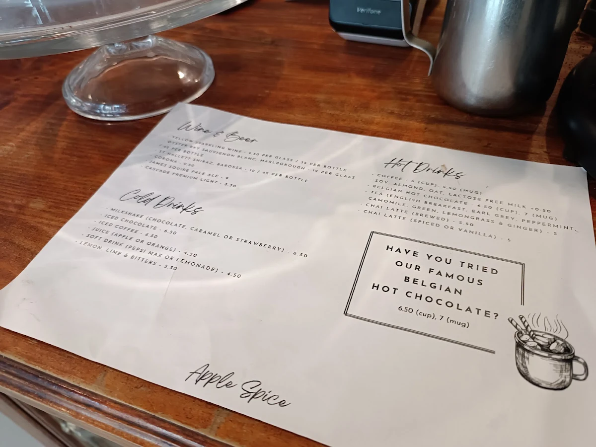 Menu, Apple Spice - Creperie, High Tea, Catering