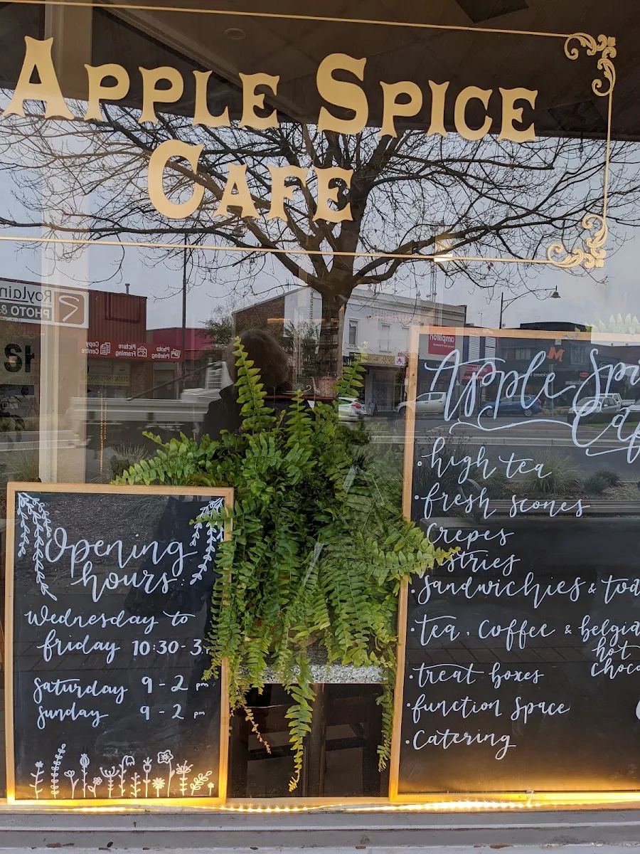 Menu, Apple Spice - Creperie, High Tea, Catering