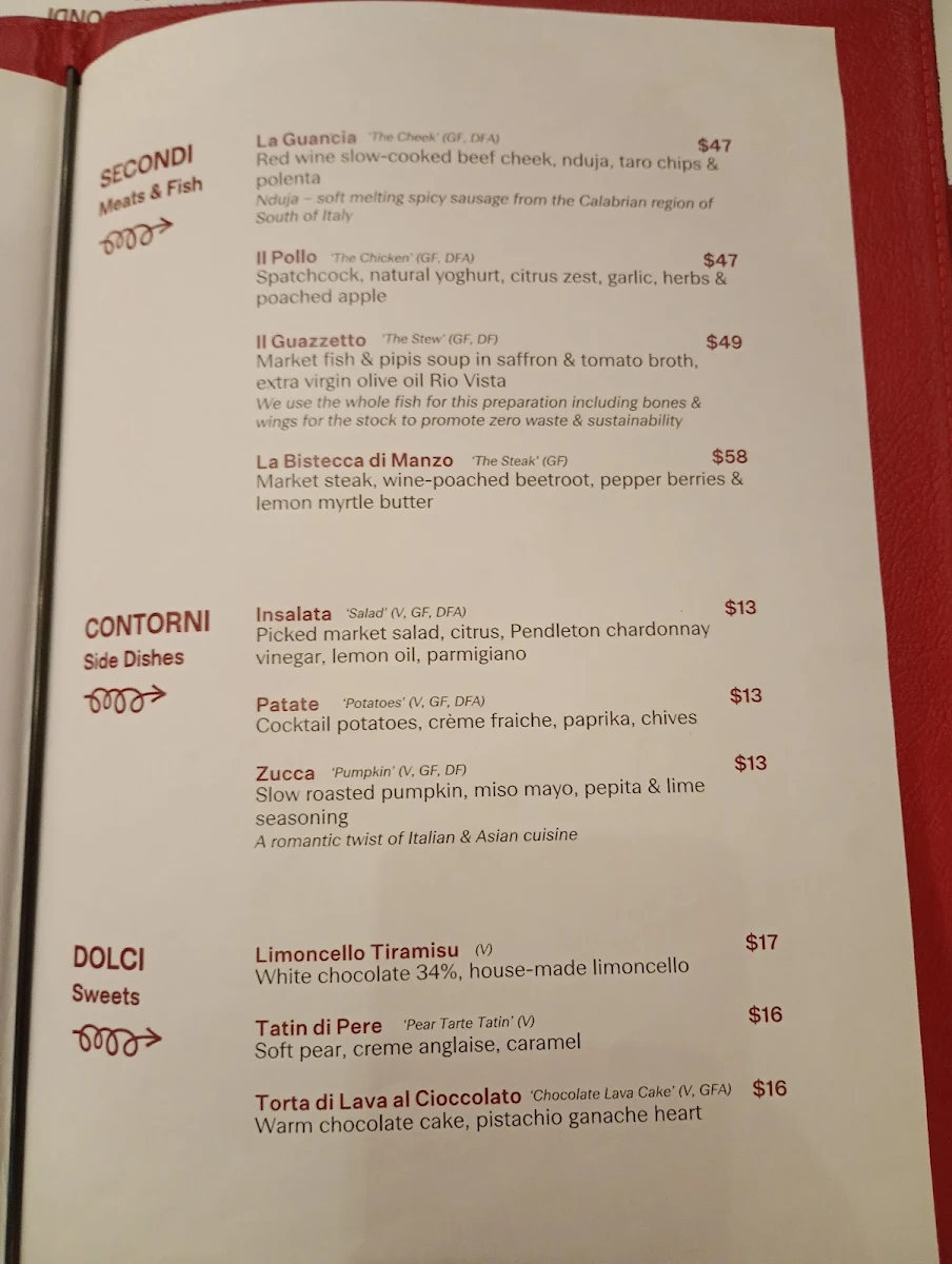 Menu, Market & Meander - Modern Italian Cuisine