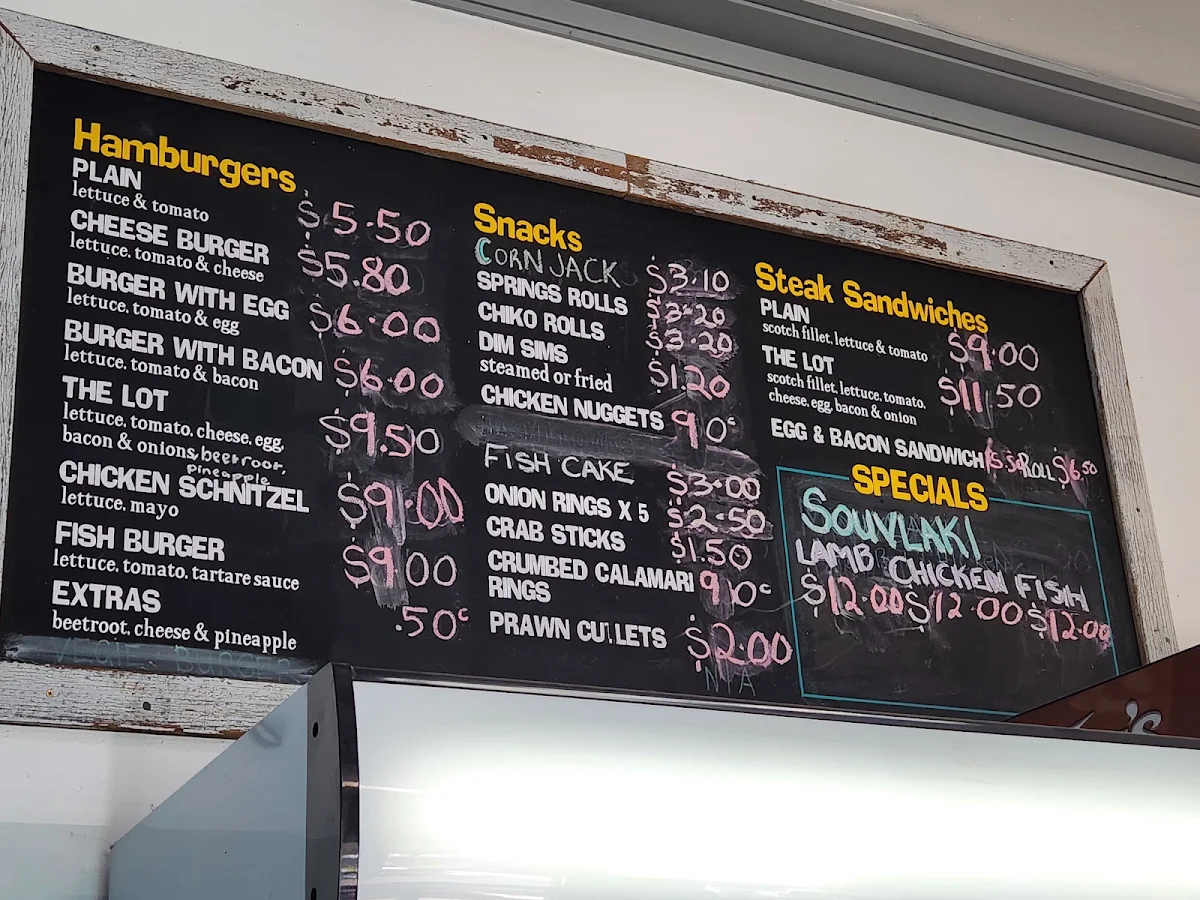 Menu, New Cod on the Block Fish and Chippery