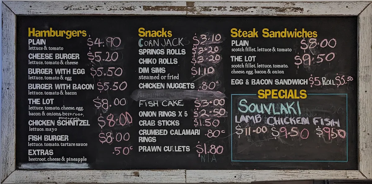 Menu, New Cod on the Block Fish and Chippery