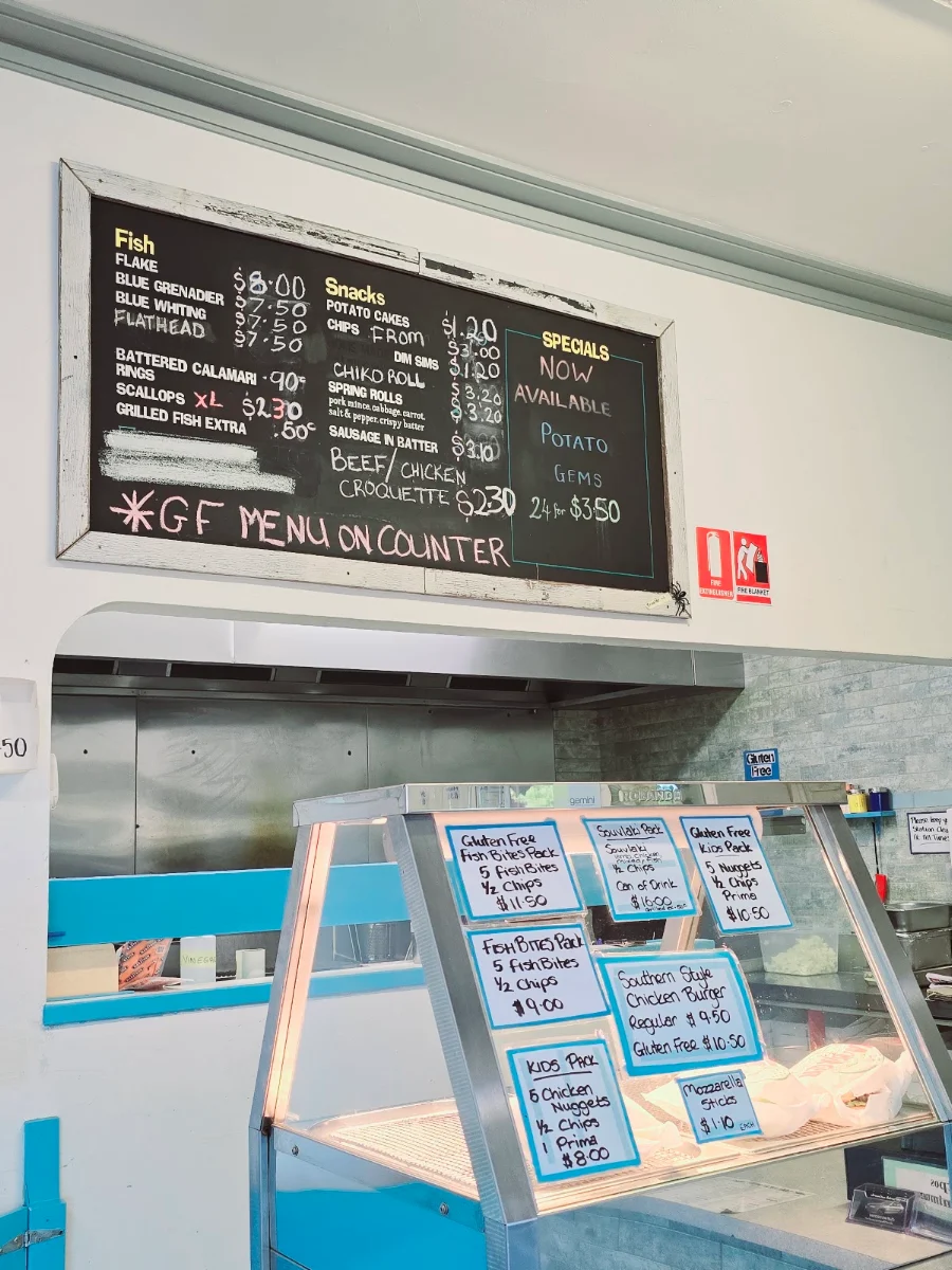 Menu, New Cod on the Block Fish and Chippery