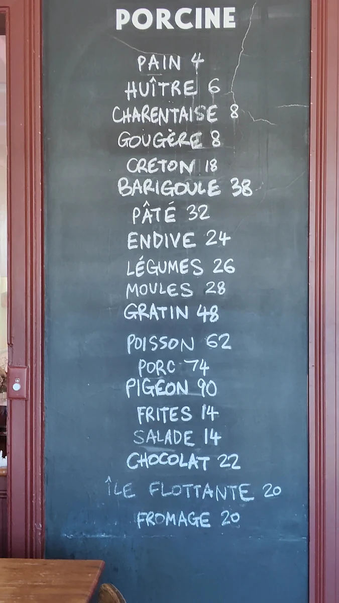 Menu, Porcine