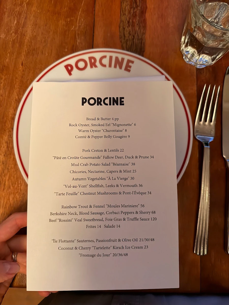 Menu, Porcine