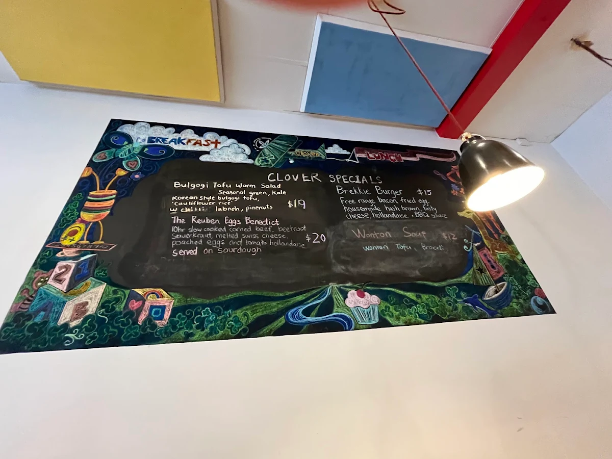 Menu, Clover Cafe Annandale