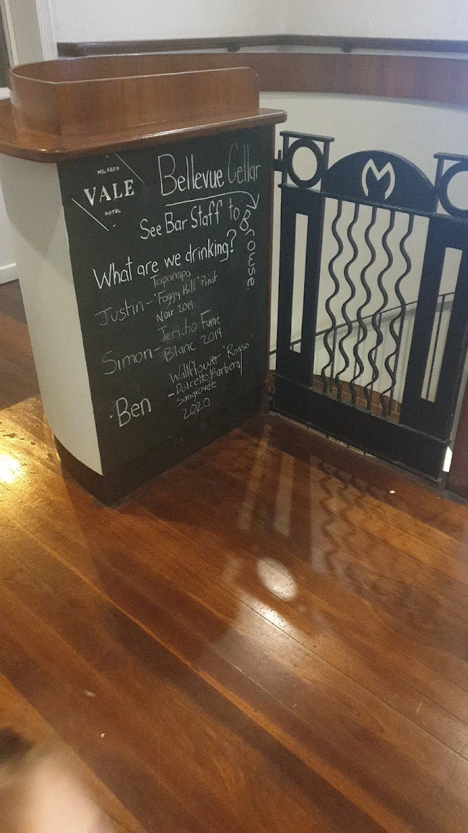 Menu, McLaren Vale Hotel