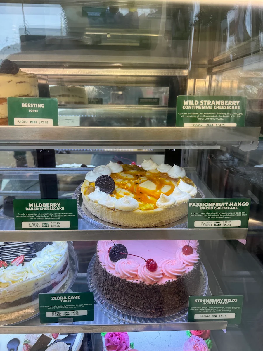 Menu, The Cheesecake Shop Maddington