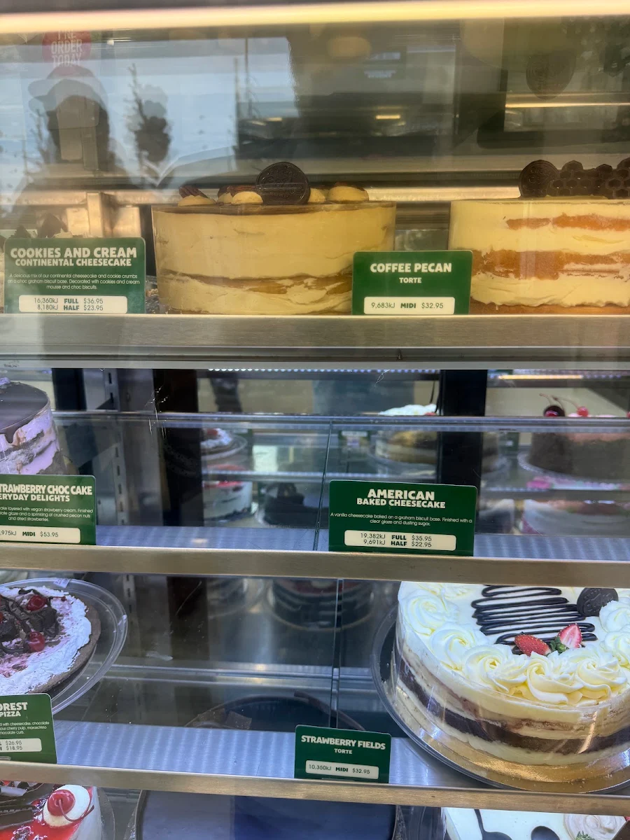 Menu, The Cheesecake Shop Maddington