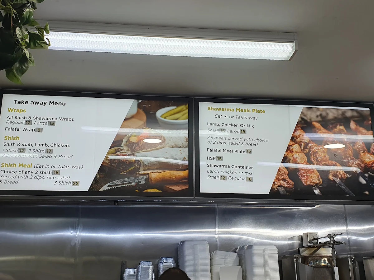 Menu, Shish Shawarma & Grill