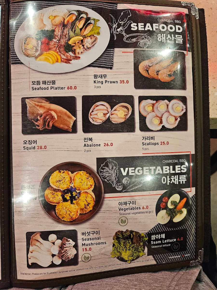 Menu, BBQ-K Box Hill