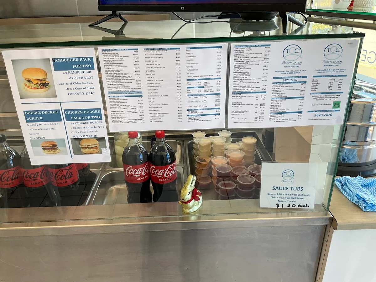 Menu, The Crispy Catch Fish & Chips - Ringwood East