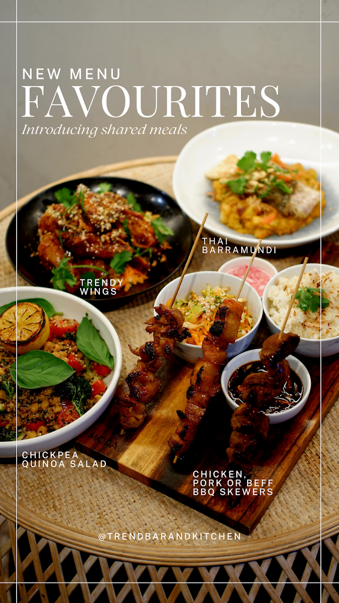 Menu, TRenD Bar & Kitchen