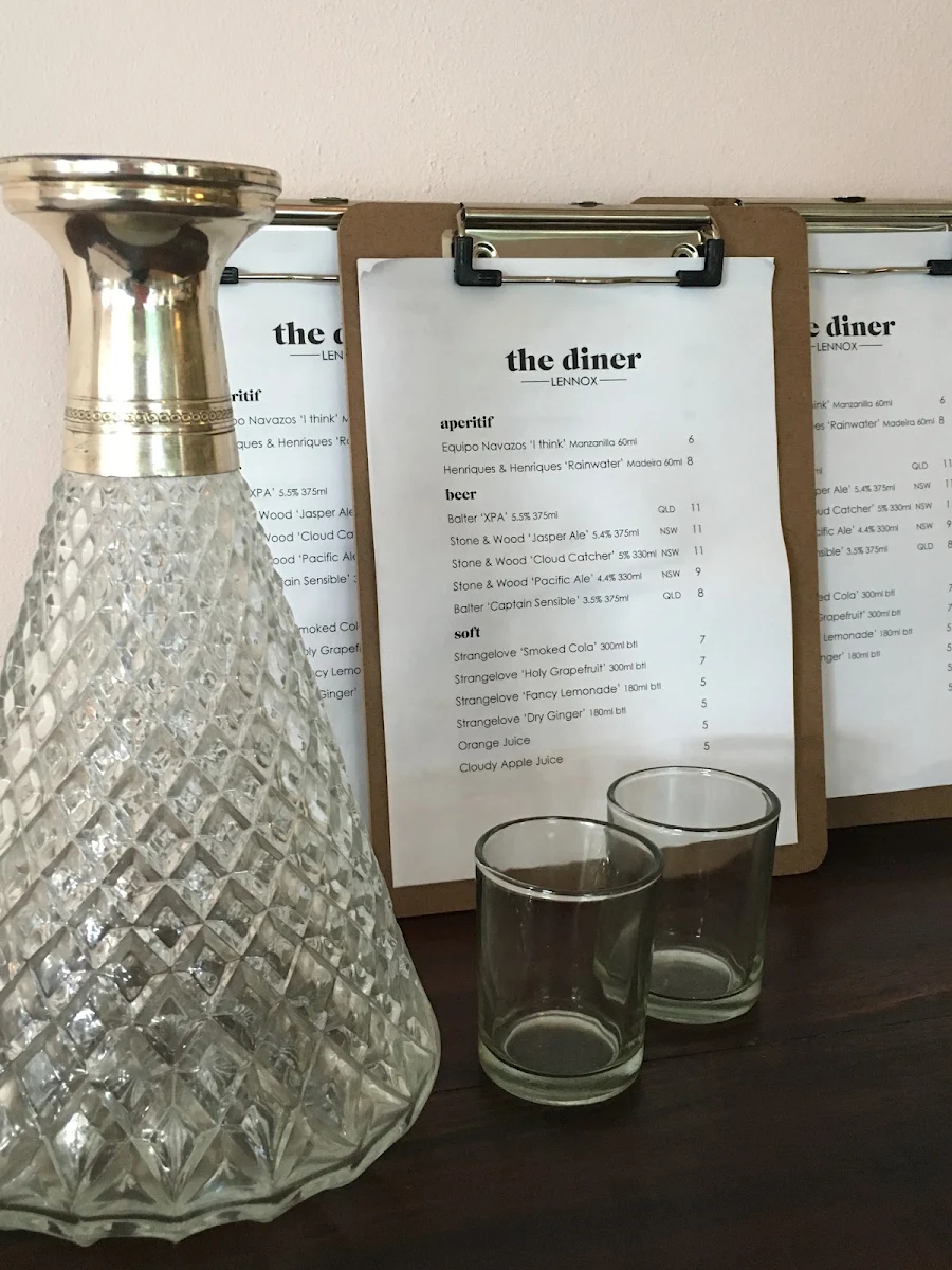 Menu, The Diner Lennox