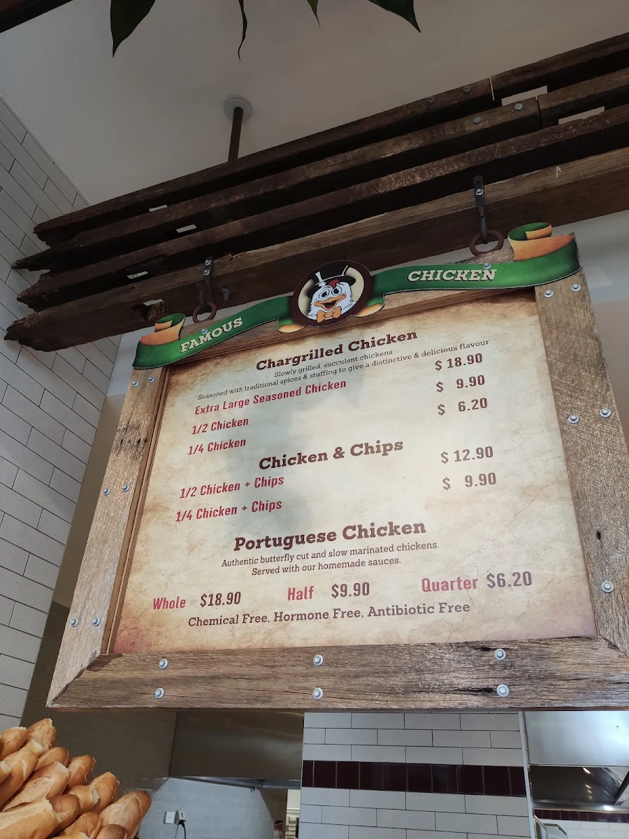 Menu, Chargrill Charlie's Drummoyne