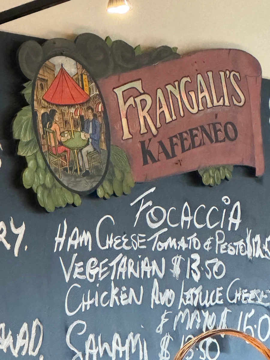 Menu, P. Frangos & Sons