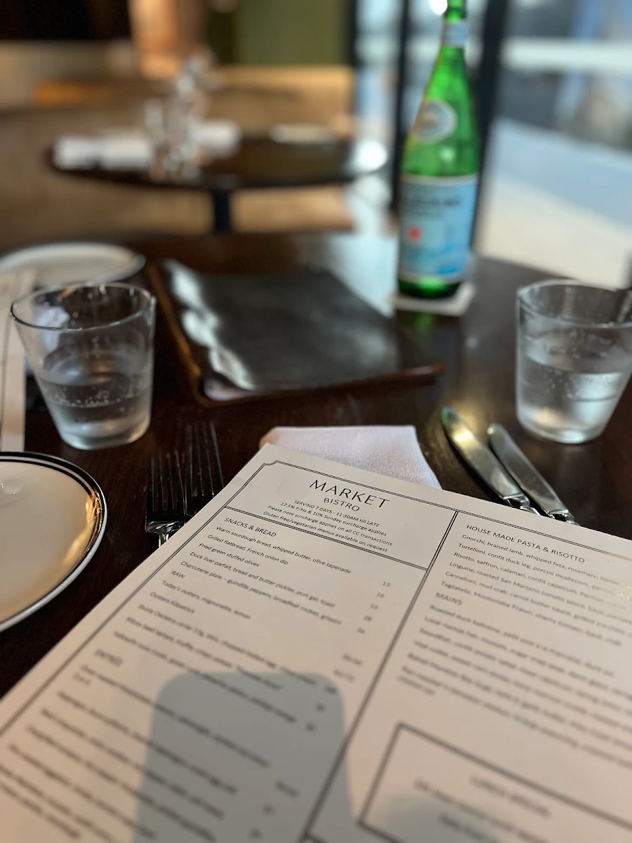 Menu, Market Bistro