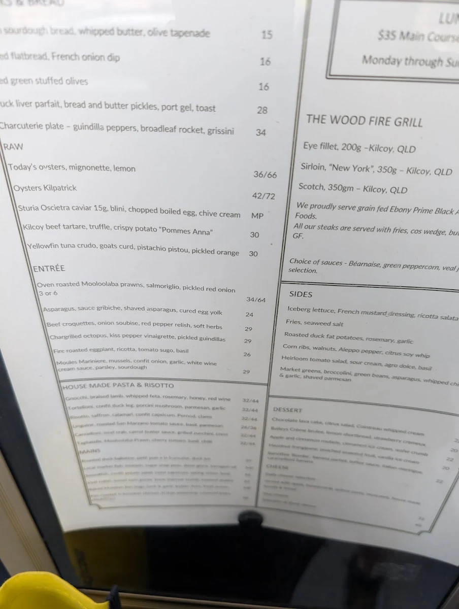 Menu, Market Bistro