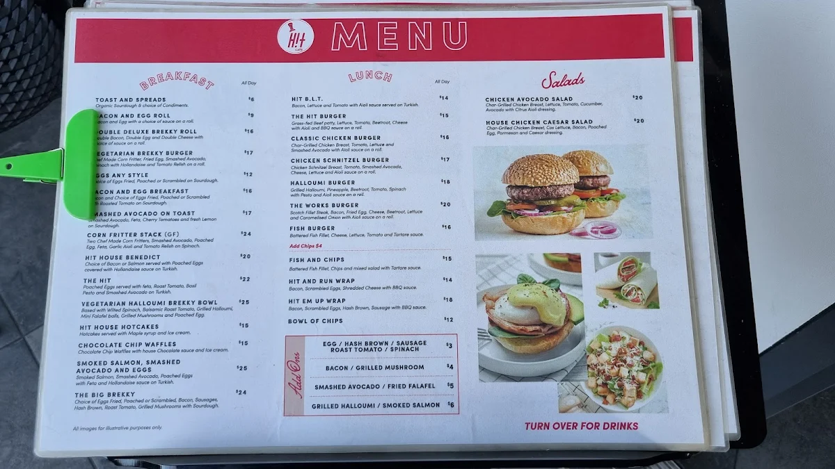 Menu, HitCafe Beenleigh