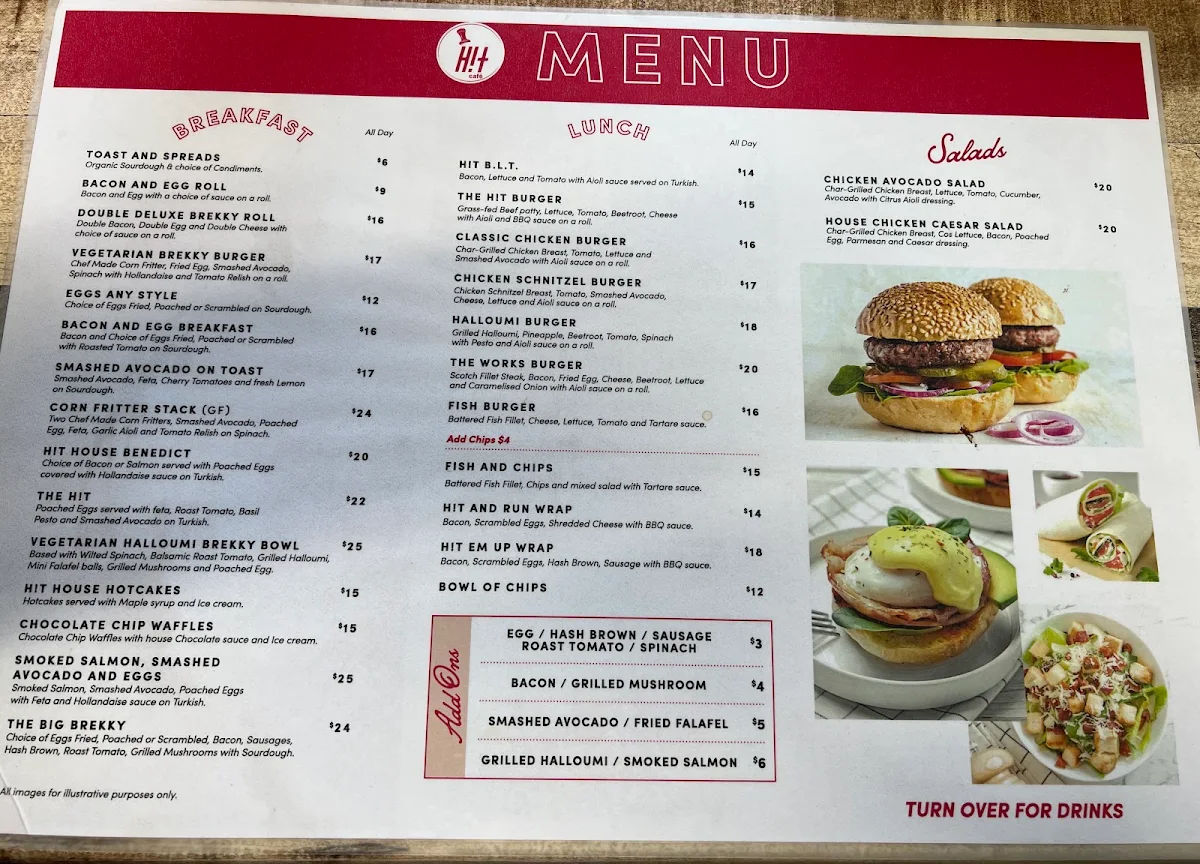 Menu, HitCafe Beenleigh