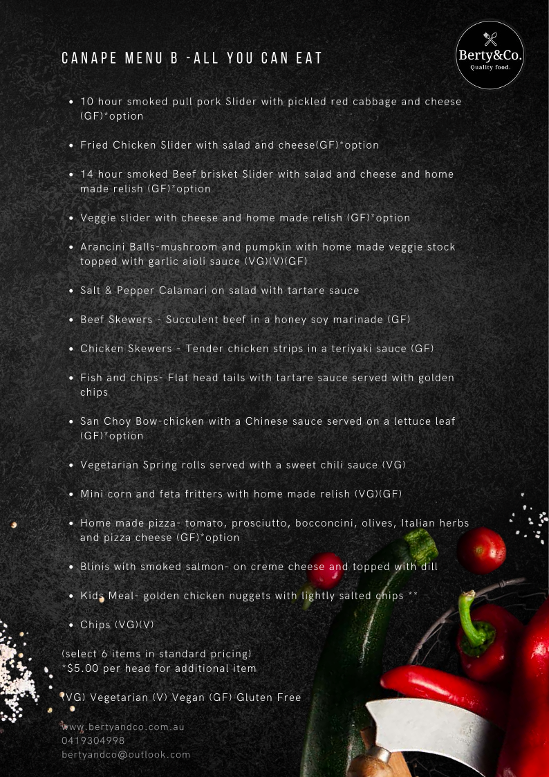 Menu, bertyandco