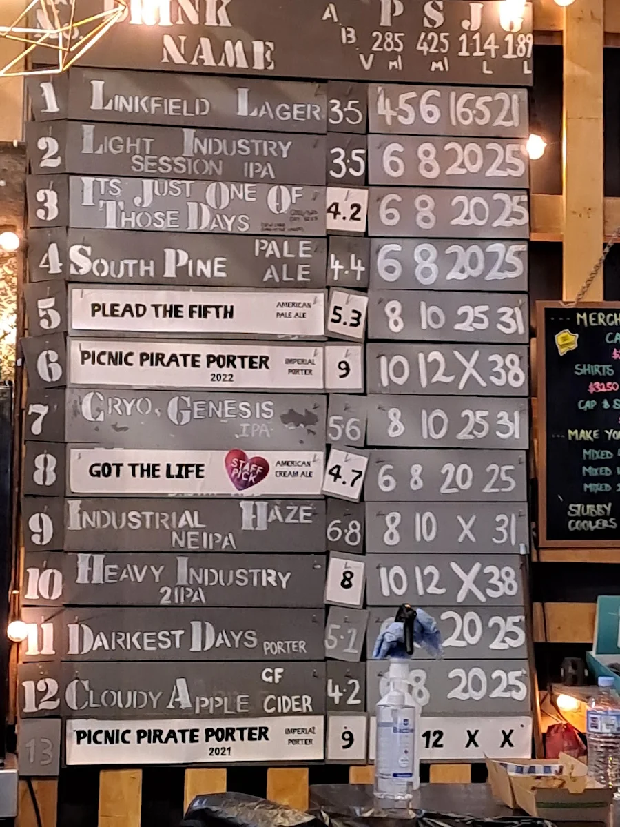 Menu, Alamo Beer Company