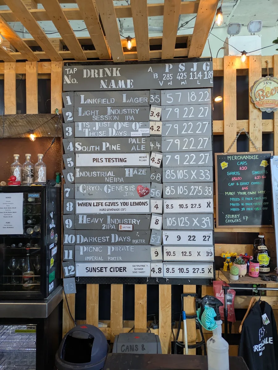 Menu, Alamo Beer Company
