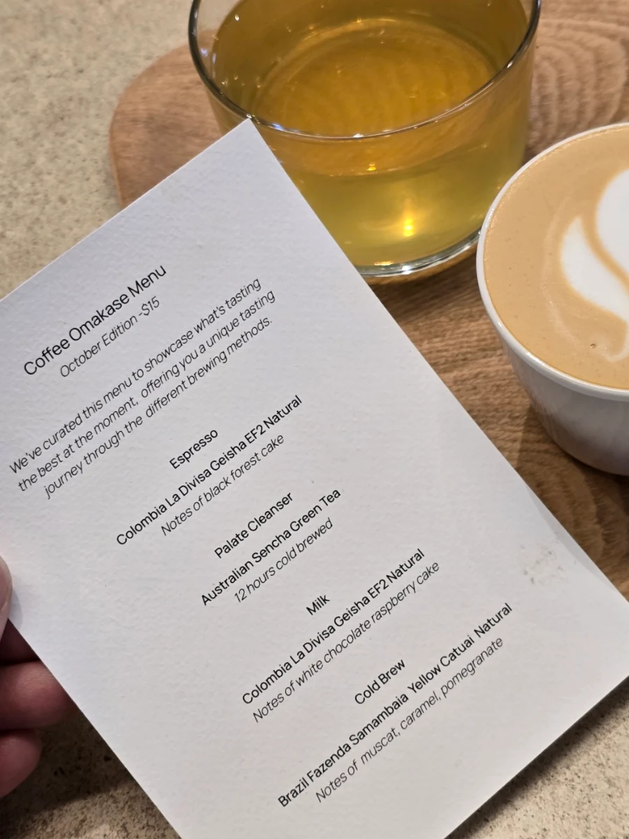 Menu, Headlands Coffee